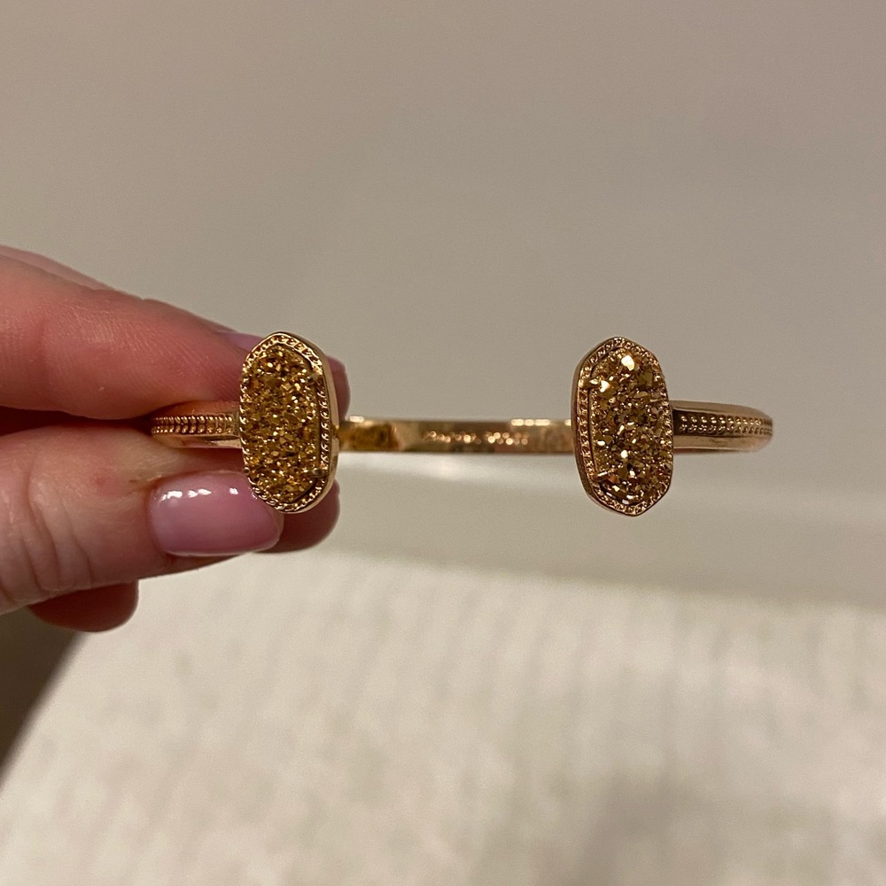 Kendra Scott Elton Cuff bracelet in rose gold drusy